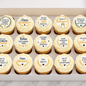 Retirement Cupcakes – Custom Retirement Celebration Cupcakes